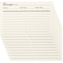 Kraft-Rezeptkarten – 10er-Pack, 15,2 x 10,5 cm