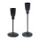 2 Black Iron Taper Candle Holders 3