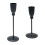 2 Black Iron Taper Candle Holders 4