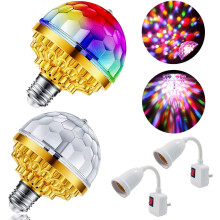 Lâmpada esférica giratória RGB de 6W E27x2
