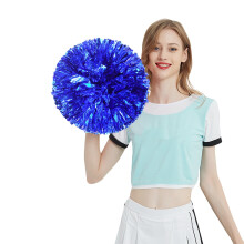 Metalliske cheerleader-pomponer, 30 cm, 2-pak