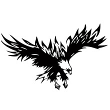 Black Small Size Car Decals Eagle-shaped Car Vinyl Sticker Decals For Car/truck/suv/jeep, Universal Car Hood Body Side Decal Stickers Exterior Decal D