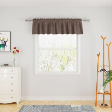 Barna vászontextúrájú karnis 183 cm széles x 35 cm hosszú
