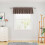 Brown Linen-Textured Valance 72" W x 14" L 1