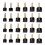 Black TPU High Heel Tips – 24 Pcs (12 Pairs), 6 Sizes 4