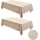 Duk i imitert lin, 152 x 283 cm, beige, 2-pakning 1