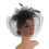 Γυναικείο Vintage Καπέλο Fascinator με Δίχτυ και Φτερά, Μαύρο, Φλοράλ 1