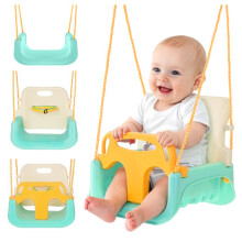 3-in-1 Kinderschaukel, verstellbare Seile, Tragkraft 30 kg