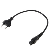 Netzadapterkabel EU 2-Pin Stecker auf IEC 320 C5 Micky für Notebook-Netzteil 30 cm