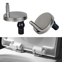 1 Pair Toilet Seat Hinge, Toilet Seat Hinge Fixings, Toilet Seat Fixing Part Top Fixing Universal Fixing Bolt Expansion Screw Cover Buckle