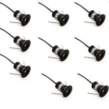 2024 Black 9pcs Mini 12v 1w Led Ceiling Recessed Spotlights Ip65, 3000k (120, Warm White).