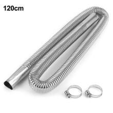 Standluftheizung aus Edelstahl mit 2,5 cm/1 Zoll Innendurchmesser – 120 cm/47,2 Zoll Entlüftungsschlauch für Diesel- und Gasfahrzeuge