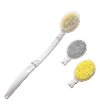 Rückencreme-Applikator mit langem Griff, Rückencreme-Werkzeug mit 3 austauschbaren Aufsätzen, Lotion-Applikator