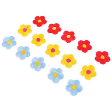 15 Sonnenblumen-Stickerei-Stoffaufnäher