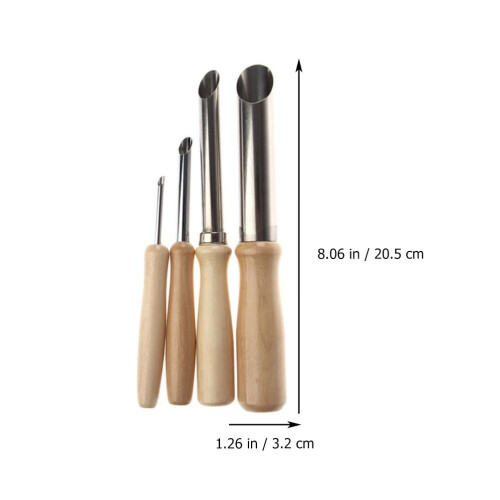 8-delige pottenbakkersperforatorset – Metaal & Hout