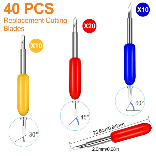 Ensemble de 40 lames de découpe Cricut – 30/45/60