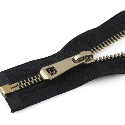 Zíper de 45 cm com trava automática e abertura frontal
