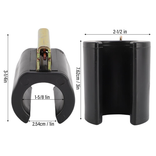 4 Stück E-Track-Werkzeughalter, Metall, Schwarz, L 1