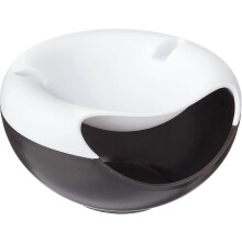 Lazy snack bowl mobile phone holder, for nuts, seeds with mobile phone holder, black/white