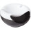 Ciotola per snack con supporto per cellulare, ideale per frutta secca e semi, colore bianco/nero. 1