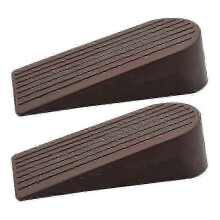Door Wedge Block Rubber Replacement For Home Door Office Door Brown Color 16.40X7.00X4.80CM Door Stopper Wedges 2Pcs