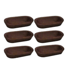 6 Pcs Wooden Dough Bowls for Candle Making, Hand Carved Bulk Wood Decor Bowls
