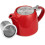 550ml Red Ceramic Loose Leaf Teapot with Strainer and Lid 1