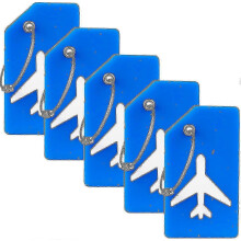 5er-Pack Silikon-Gepäckanhänger für Gepäck, Handtaschen, Schultaschen, Koffer, Instrumente – von Shuaige, Blau