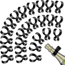30 Pack Champagne Bottle Sparkler Clips, Safety Sparkler Clips for Kitchen Candle Use