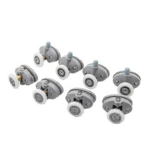 8 Stück 25 mm Nylon-Einzelrollen mit Pop-Up-Funktion für Duschkabinen-Schiebetüren