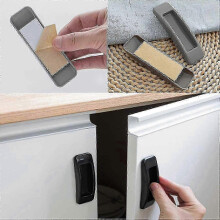 4Pieces Self Adhesive Instant Door Handle, Self Adhesive Window Sliding Door Pull, For Bathroom, Glass, Doors And Windows, Dressing Table Drawers, Cab