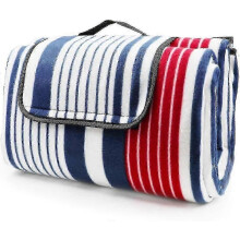 Tapis de pique-nique imperméable et épais 200 x 200 cm, couverture polaire portable idéale pour le camping, les barbecues, la plage et l'été