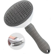 Cepillo para gatos y perros, peine autolimpiante con masaje, eliminación eficaz del pelo muerto y el pelo tomentoso.