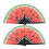 2Pcs Watermelon Handheld Folding Fan Japanese Style Large Performance Dancing Fan 1