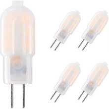 G4 LED Bulbs 5 Pack, 2W Equivalent to 15W, Frosted Shell 12V AC/DC
