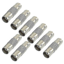8 Pcs Silver Tone BNC Female to Female F/F Connector Adapter