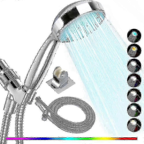 Cabezal de ducha LED de 7 colores