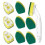 9 Pack Replacement Sponge Heads for Dishwand, Kitchen Cleaning Set with Handle 1