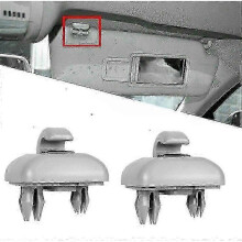 2025 2-pack Grey Interior Sun Visor Hook Clip Base Makeup Mirror Fixing Bracket