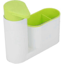 Monobloc Sink Organizer With Soap Dispenser, Detergent Dispenser 17.5 6 16.5 Cm, (green) - Ya