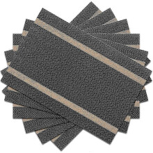Placemats Set Of 6, Brown Elegant Placemats Washable Non-slip Luxury Table Mats For Home/dining Room Decoration 30*45cm