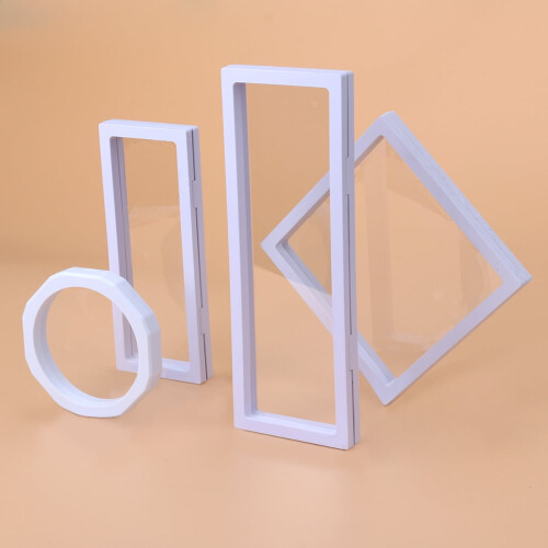 3D Floating Display Case for Coins & Jewelry, White 1