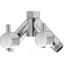 (best) Messing-Umstellventil, Duschabsperrventil, 2-Wege-Y-Verteiler 1/2 Zoll für Duschschlauch und Duschkopf, Chrom, DSF014A-YVAN