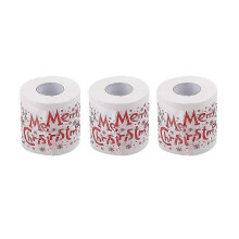 Décorations de Noël npkgvia, Papier toilette à motifs de Noël, Père Noël, sapin, Multicolore, Liquidation