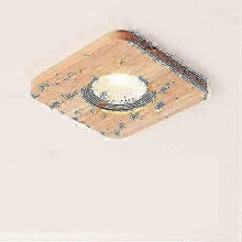 Faretti da incasso in legno, faretto a soffitto quadrato in legno massello, lampada commerciale da 5 W
