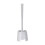 White Plastic Toilet Brush with Long Handle and Holder 2