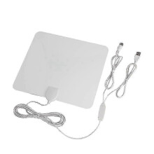 Super Thin Digital Indoor Amplified HDTV TV Antenna - 50 Mile Range with 10 FT Coaxial Cable-YM