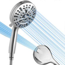 Shower Head, 8 Spray Settings + Built-in 2 Powerful Washing Spray Modes , 5.04" Detachable High Pressure Shower Head 1.5M Shower Head With Hose