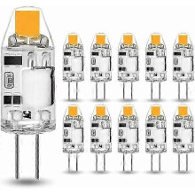 10-pack G4 2W LED Bulbs - Replaces 20W Halogen - Warm White 3000K - 200lm - 12V AC/DC G4 - Dimmable