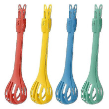 Set van 4 2-in-1 voedselclips en garde, nylon garde, multifunctionele garde, handmixer, broodklem, keukengereedschap voor het mengen en koken.